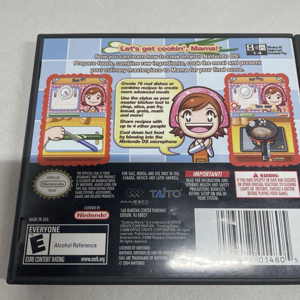 Nintendo DS Game Bundle Cooking Mama, cooking mama 2 Complete In Box Tested - Picture 4 of 7